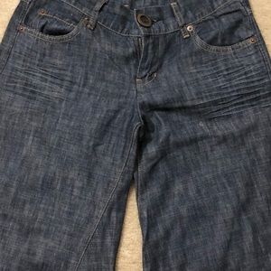 Wide leg Bebe denim pants.
